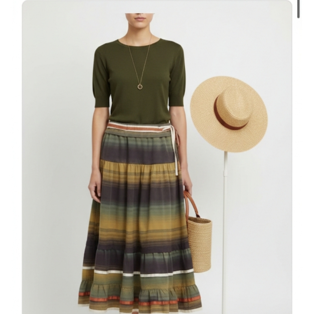 Sugar lips Elegant Multicolor A-Line Skirt
